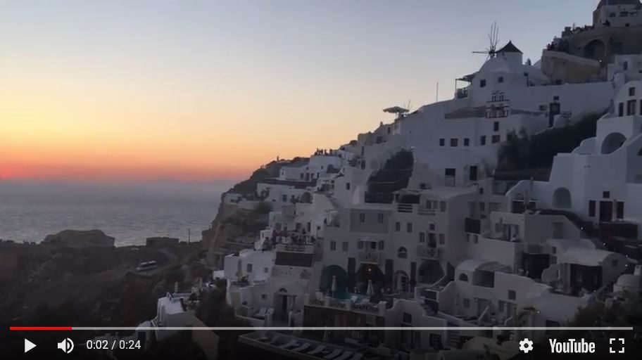 Sunset in Oia Santorini