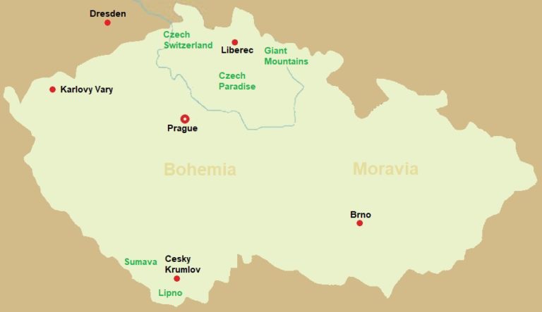 Czech map english